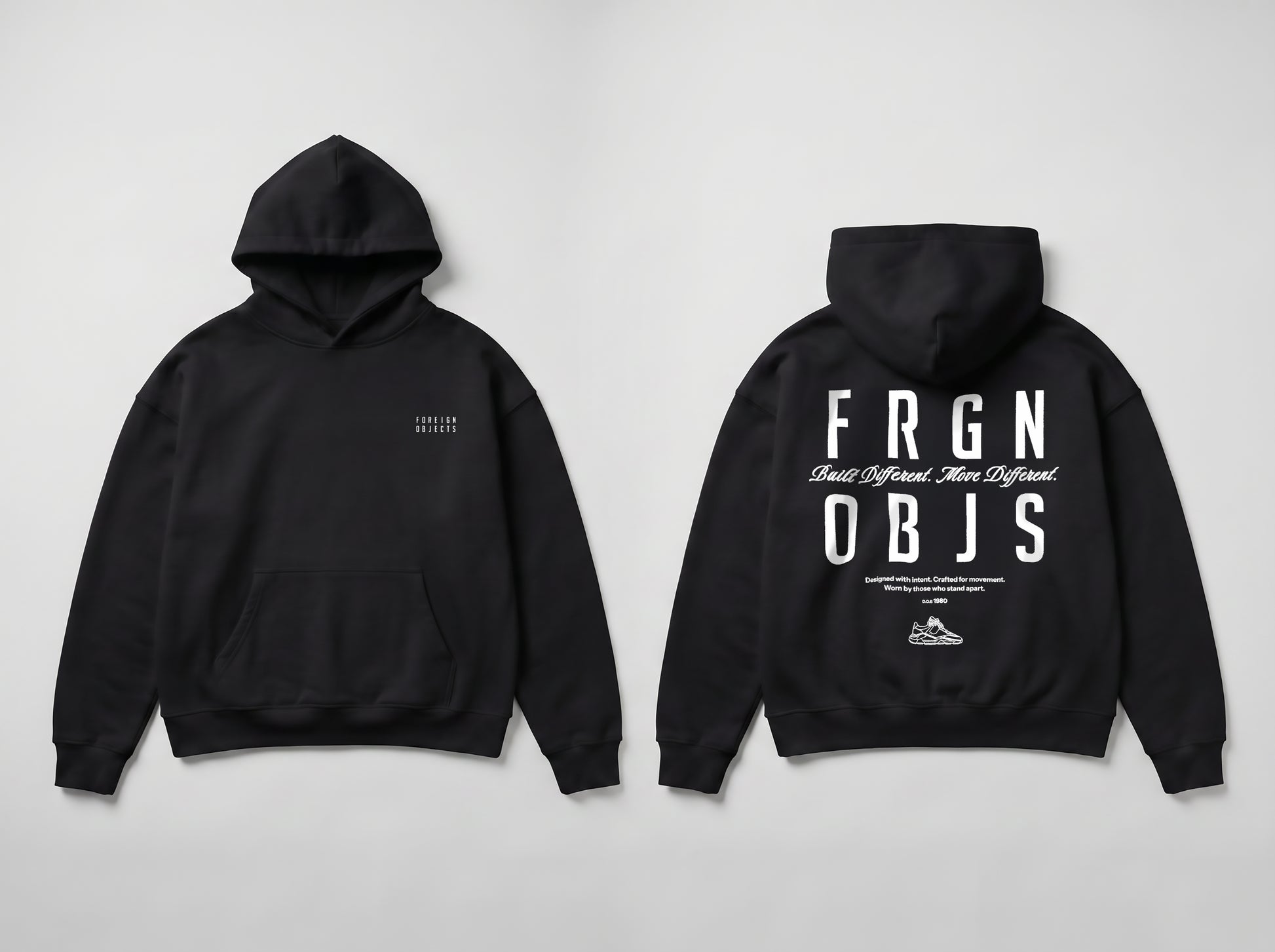 FRGN OBJS BLACK HOODIE