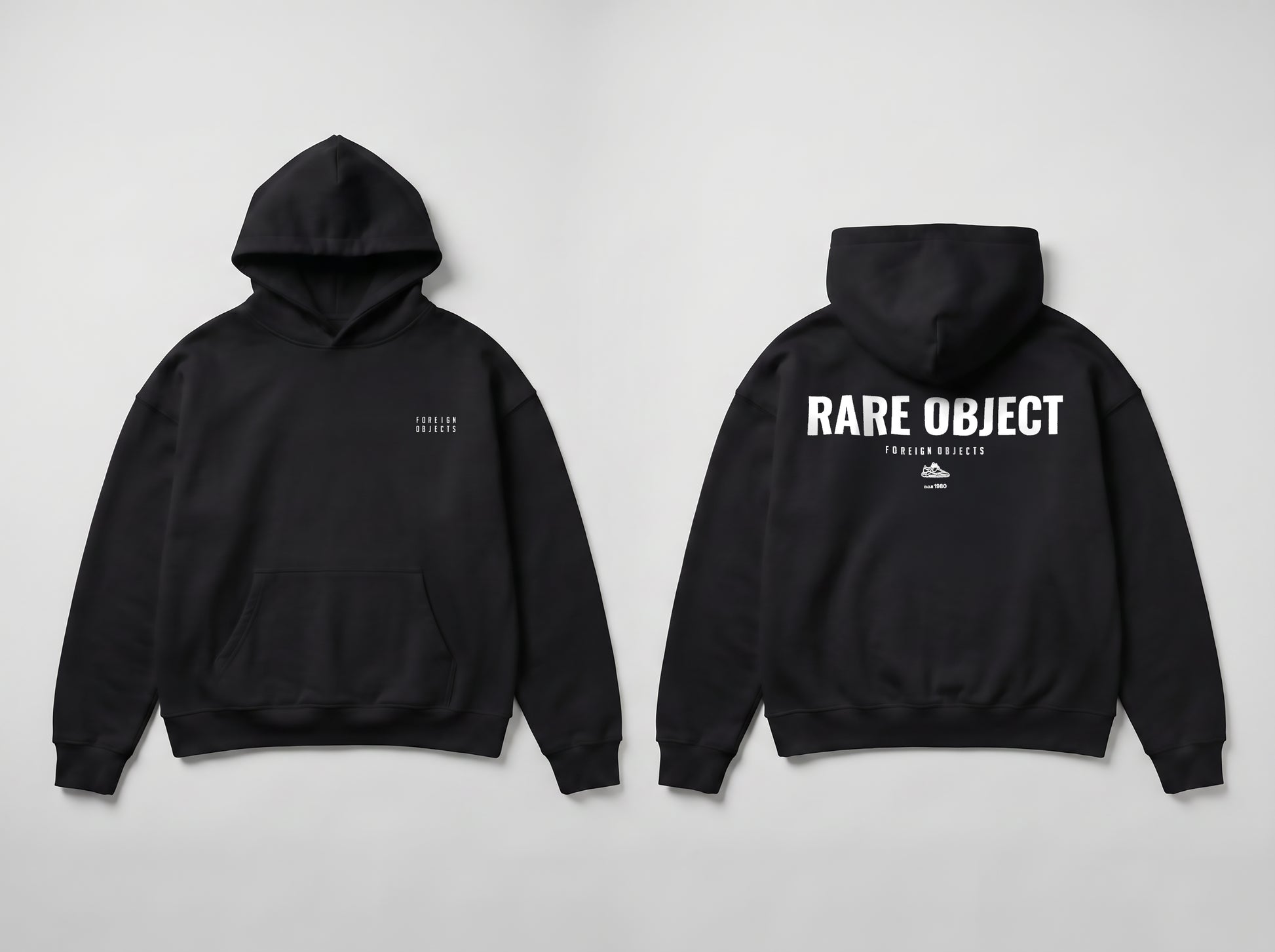 RARE OBJECTS BLACK HOODIE
