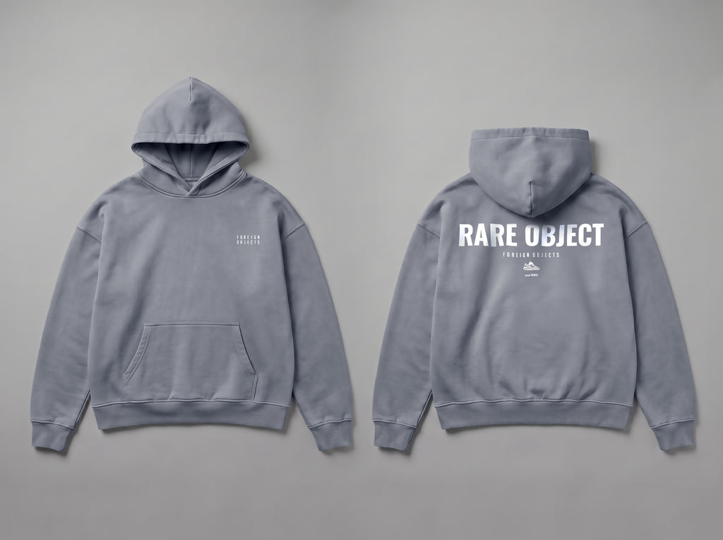 RARE OBJECTS STONE WASH GREY HOODIE