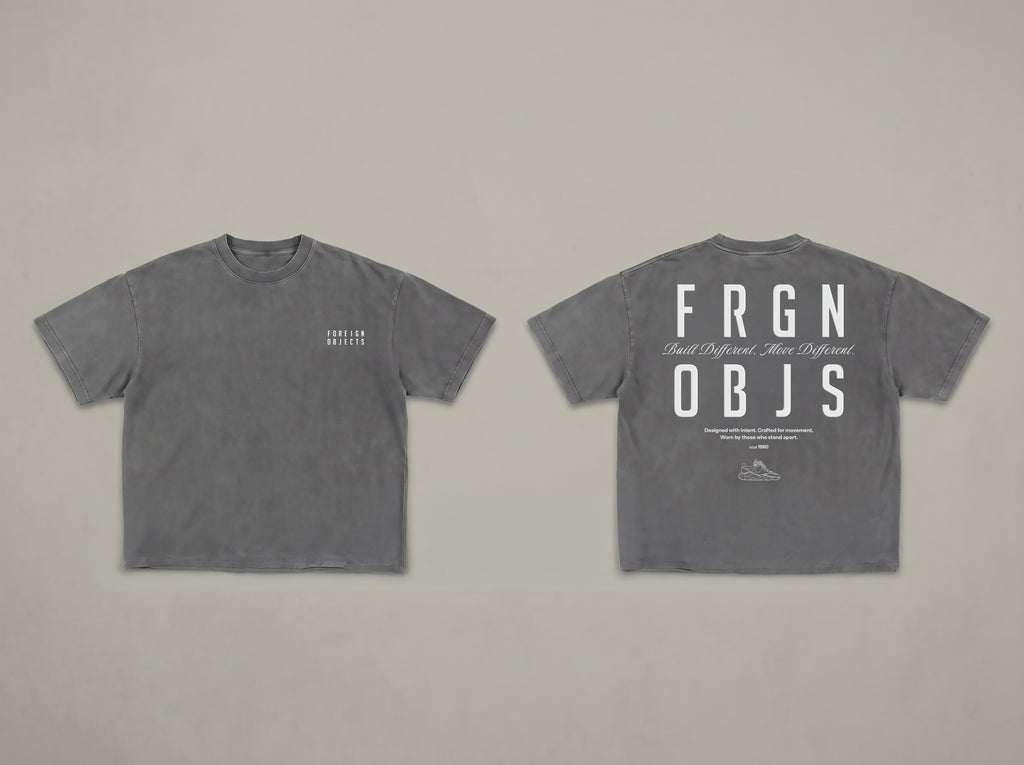 FRGN OBJS STONE WASH GREY TEE