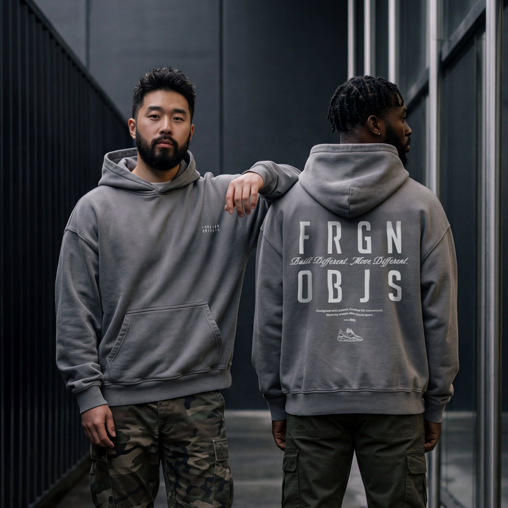 FRGN OBJS STONE WASH GREY HOODIE