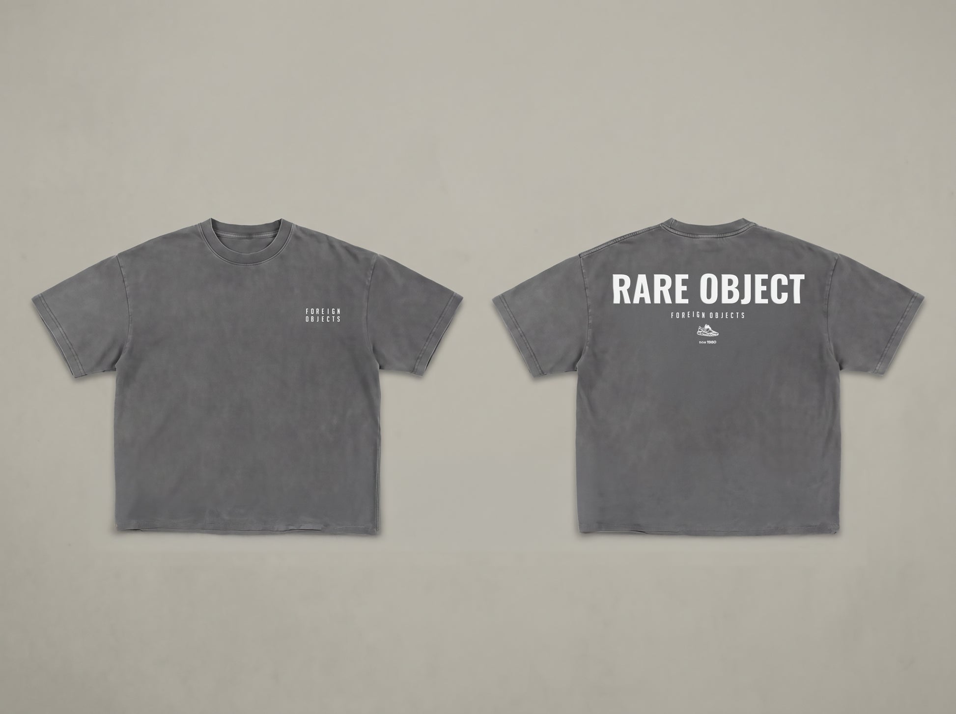 RARE OBJS STONE GREY TEE