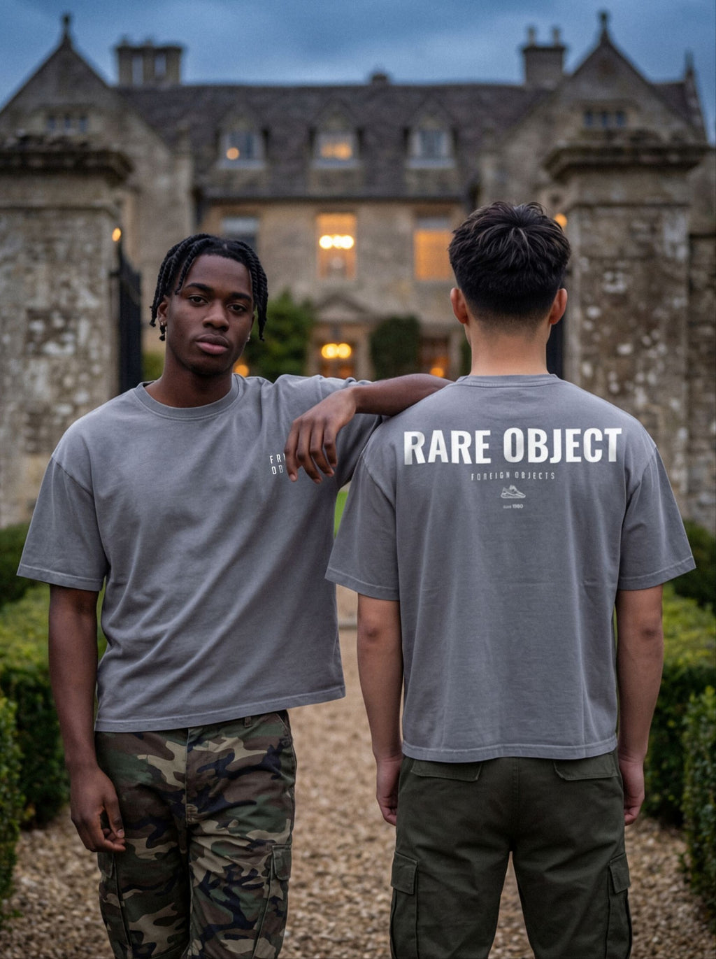 RARE OBJS STONE GREY TEE