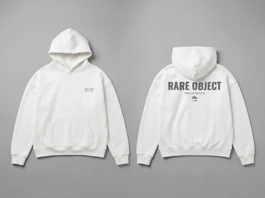 RARE OBJECTS WHITE HOODIE