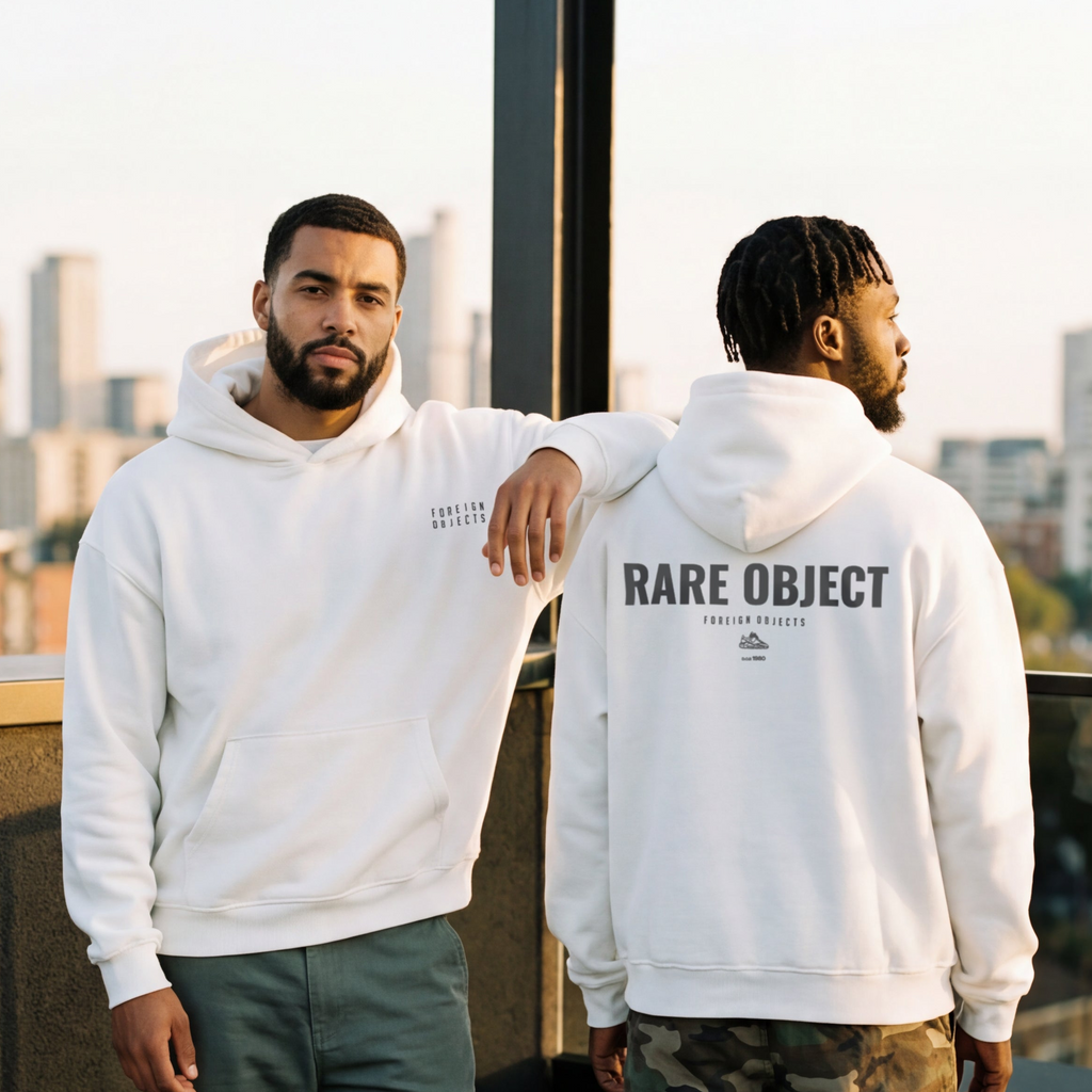 RARE OBJECTS WHITE HOODIE