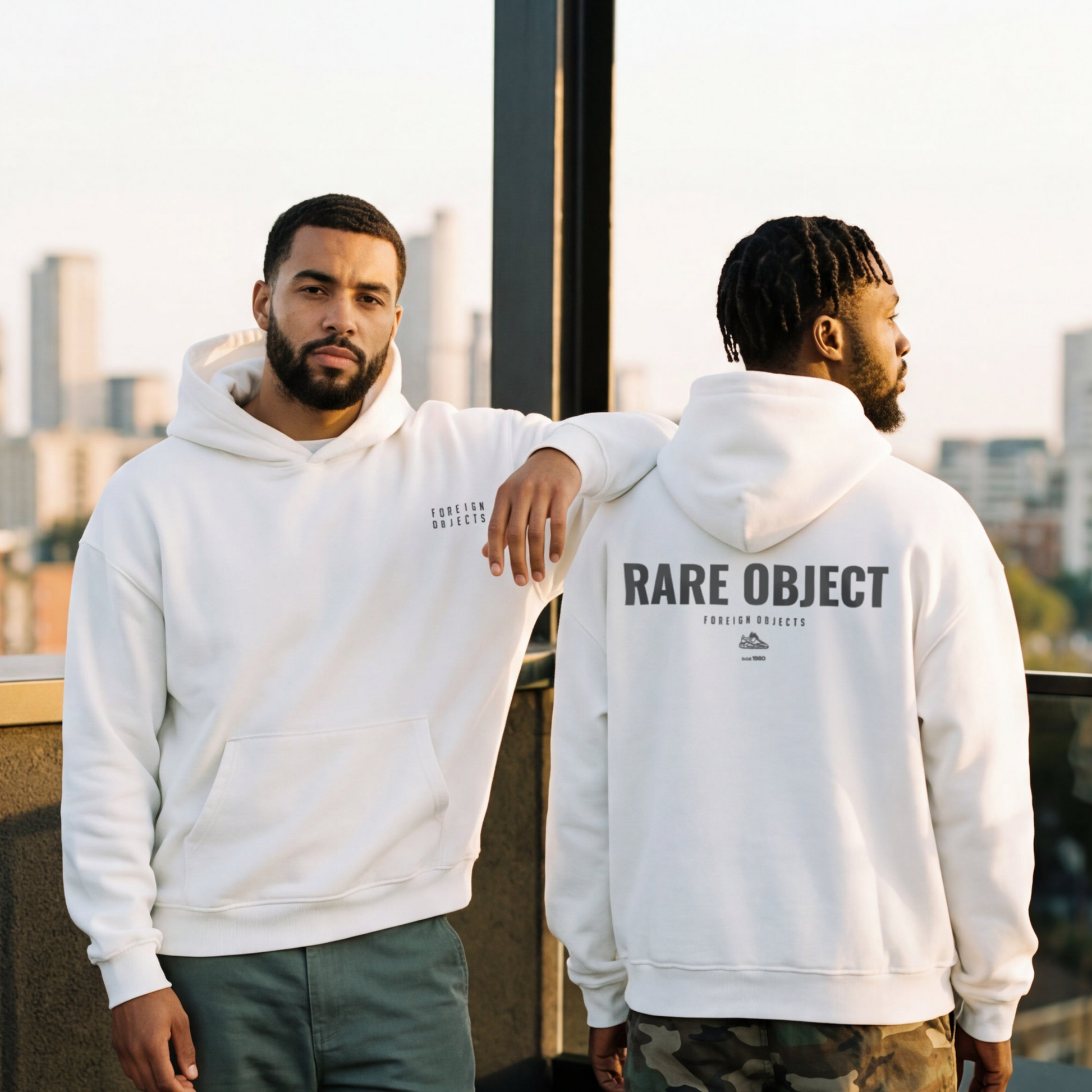 RARE OBJECTS WHITE HOODIE
